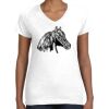 Women's Fine Jersey V-Neck Tee Thumbnail