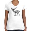 Women's Fine Jersey V-Neck Tee Thumbnail