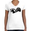 Women's Fine Jersey V-Neck Tee Thumbnail