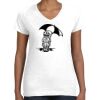 Women's Fine Jersey V-Neck Tee Thumbnail