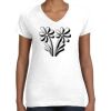 Women's Fine Jersey V-Neck Tee Thumbnail