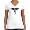 Women's Fine Jersey V-Neck Tee Thumbnail