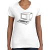 Women's Fine Jersey V-Neck Tee Thumbnail