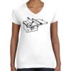 Women's Fine Jersey V-Neck Tee Thumbnail