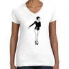 Women's Fine Jersey V-Neck Tee Thumbnail