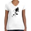 Women's Fine Jersey V-Neck Tee Thumbnail