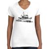 Women's Fine Jersey V-Neck Tee Thumbnail