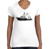 Women's Fine Jersey V-Neck Tee Thumbnail