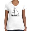 Women's Fine Jersey V-Neck Tee Thumbnail