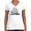 Women's Fine Jersey V-Neck Tee Thumbnail