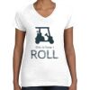 Women's Fine Jersey V-Neck Tee Thumbnail