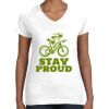 Women's Fine Jersey V-Neck Tee Thumbnail